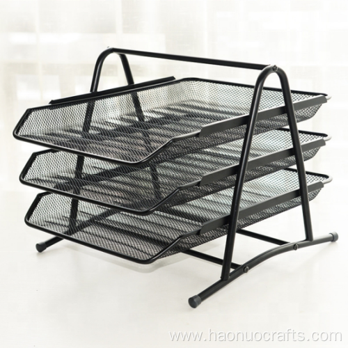 Office file tray wire basket storage file holder